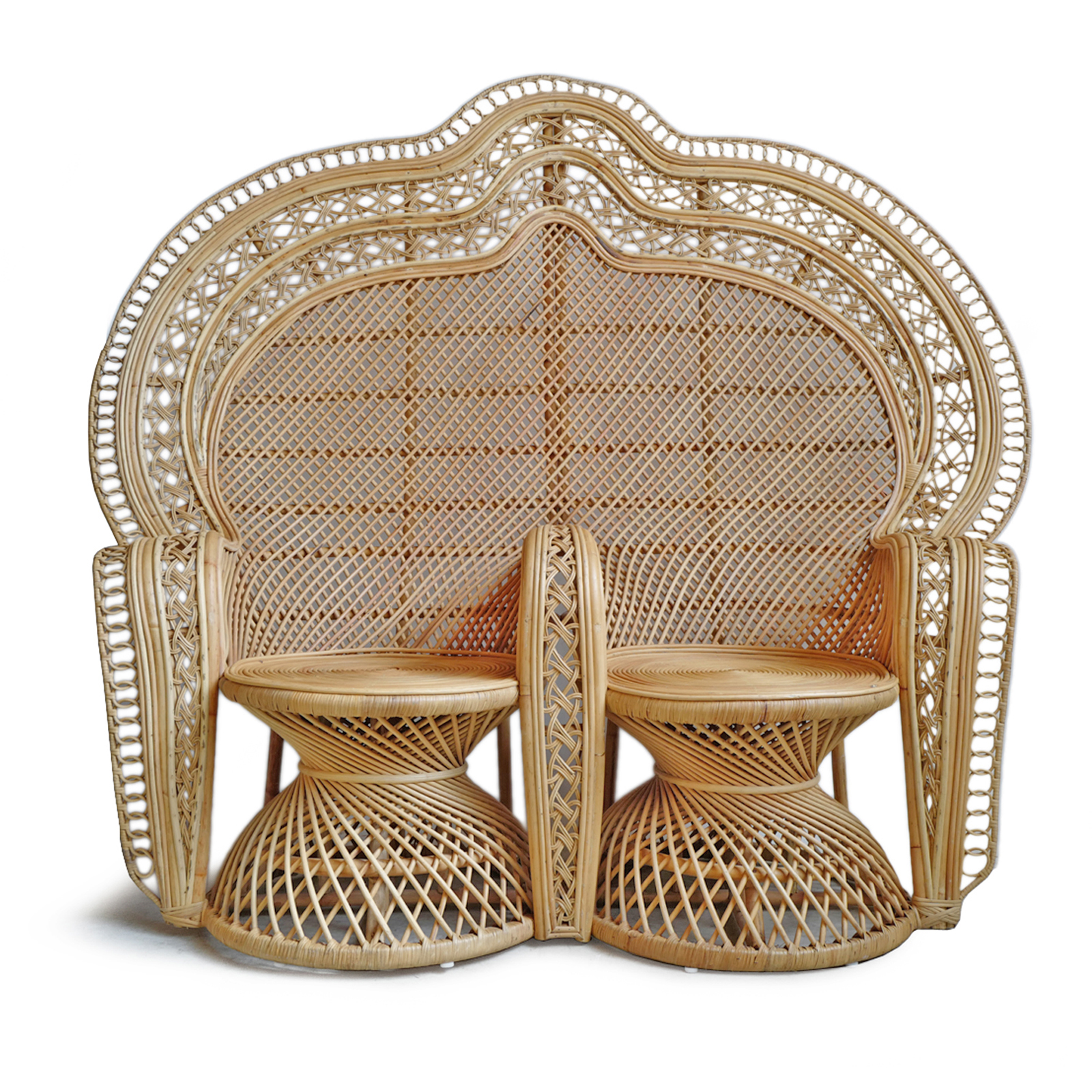 doe alstublieft niet straal Verbeteren Handmade Rattan Peacock Double Chair | AUORcrafts