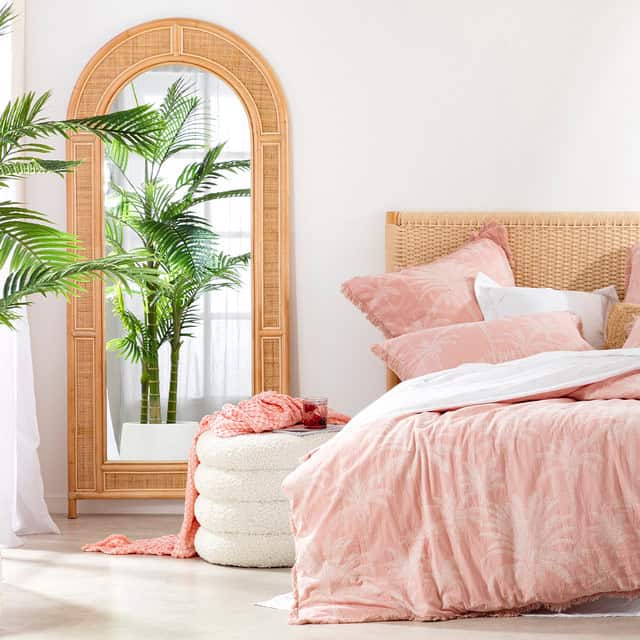 Handmade Rattan Floor Mirror, Real looking Mirror. - Image 2