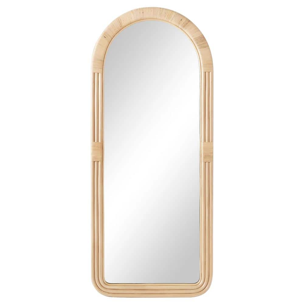 Handmade Rattan Floor Mirror, Real looking Mirror.