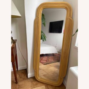 Handmade Rattan Floor Mirror, Real looking Mirror.