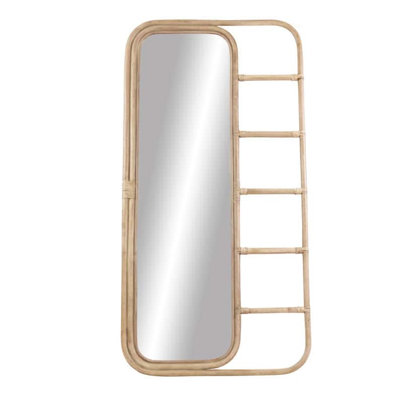 Handmade Rattan Floor Mirror, Real looking Mirror.