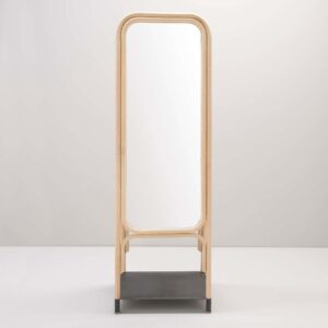 Handmade Rattan Floor Mirror, Real looking Mirror.