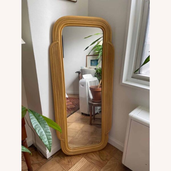 Handmade Rattan Floor Mirror, Real looking Mirror. - Image 2