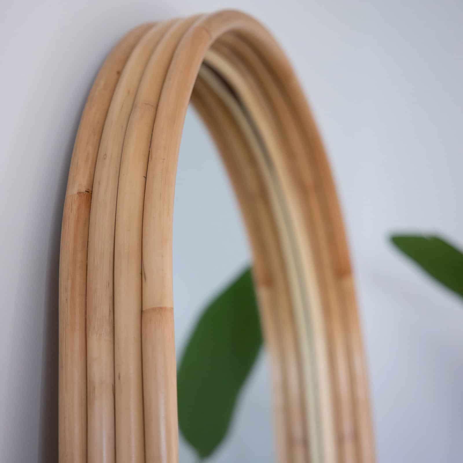 Handmade Rattan Floor Mirror, Real looking Mirror. - Image 2