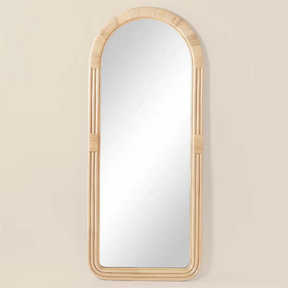Handmade Rattan Floor Mirror, Real looking Mirror. - Image 2