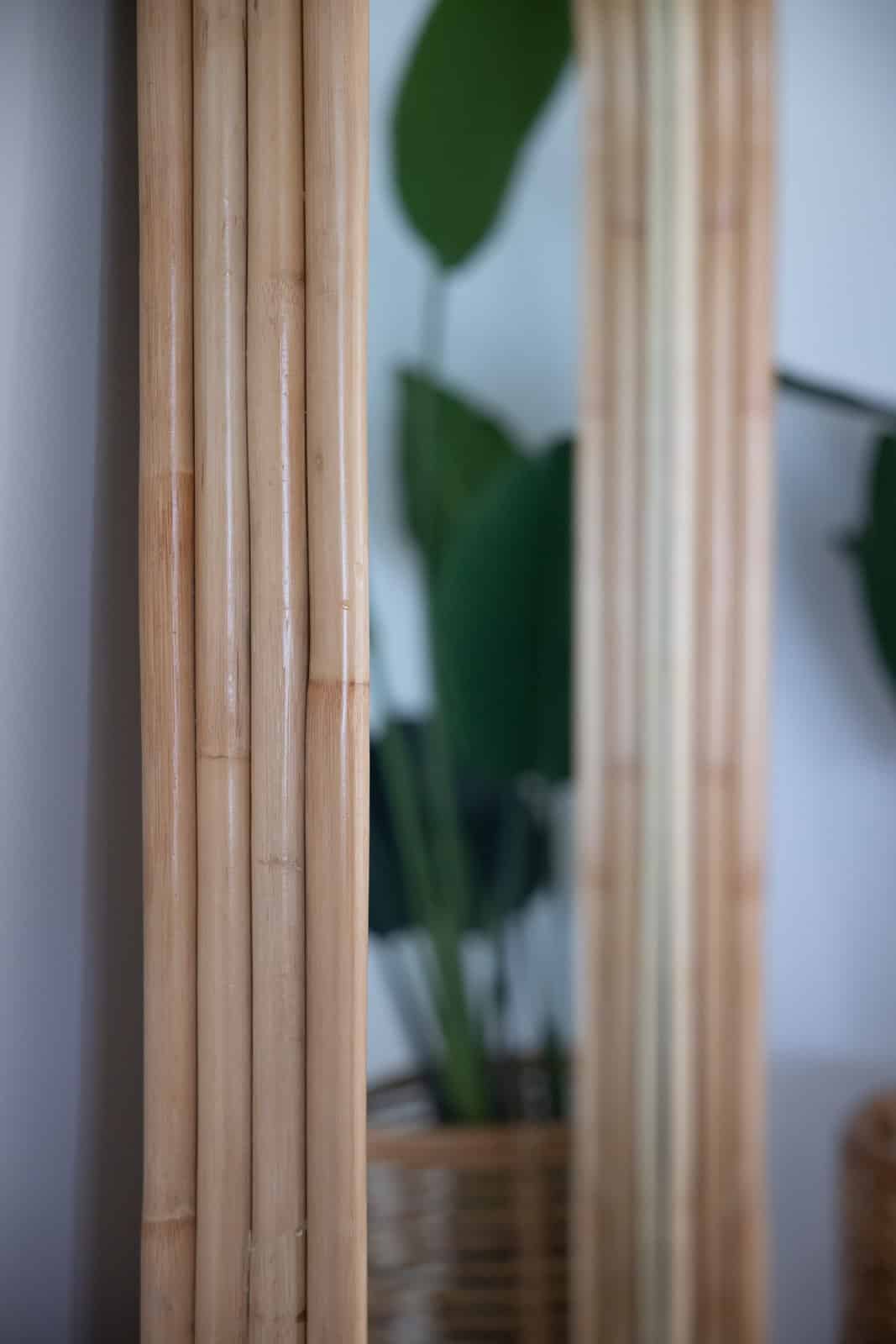 Handmade Rattan Floor Mirror, Real looking Mirror. - Image 3