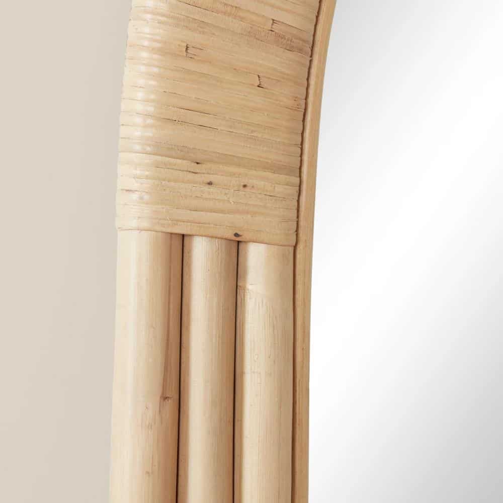 Handmade Rattan Floor Mirror, Real looking Mirror. - Image 3