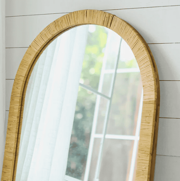 Handmade Rattan Floor Mirror, Real looking Mirror. - Image 5