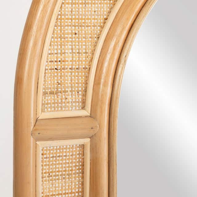 Handmade Rattan Floor Mirror, Real looking Mirror. - Image 3