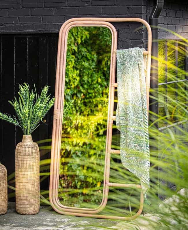 Handmade Rattan Floor Mirror, Real looking Mirror. - Image 5