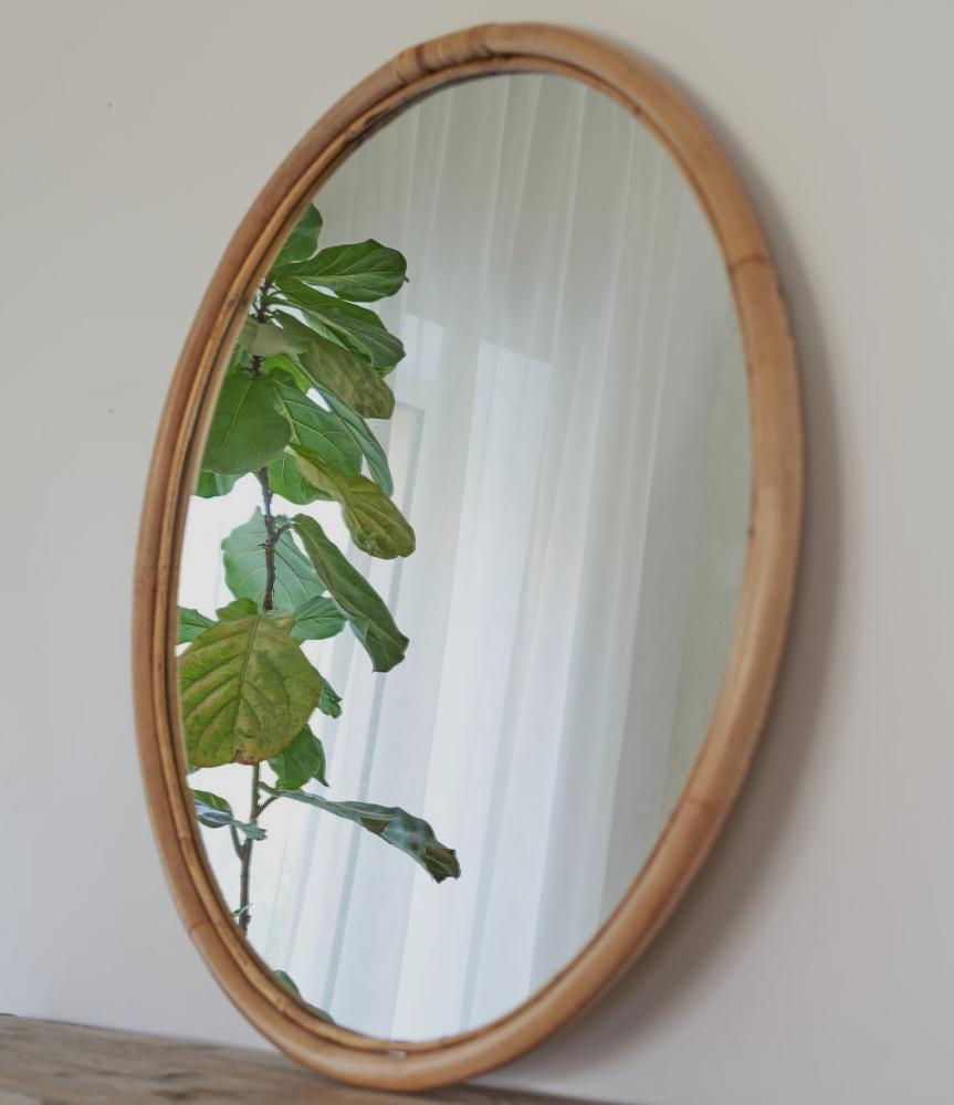 Handmade Rattan Round Mirror, Real looking Mirror. - Image 3
