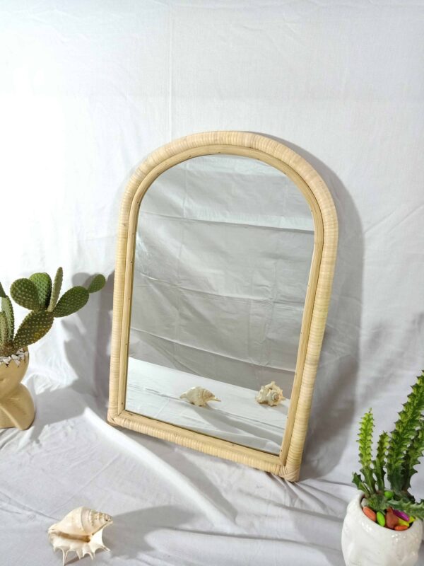 Handmade Rattan Wall Mirror, Real looking Mirror.