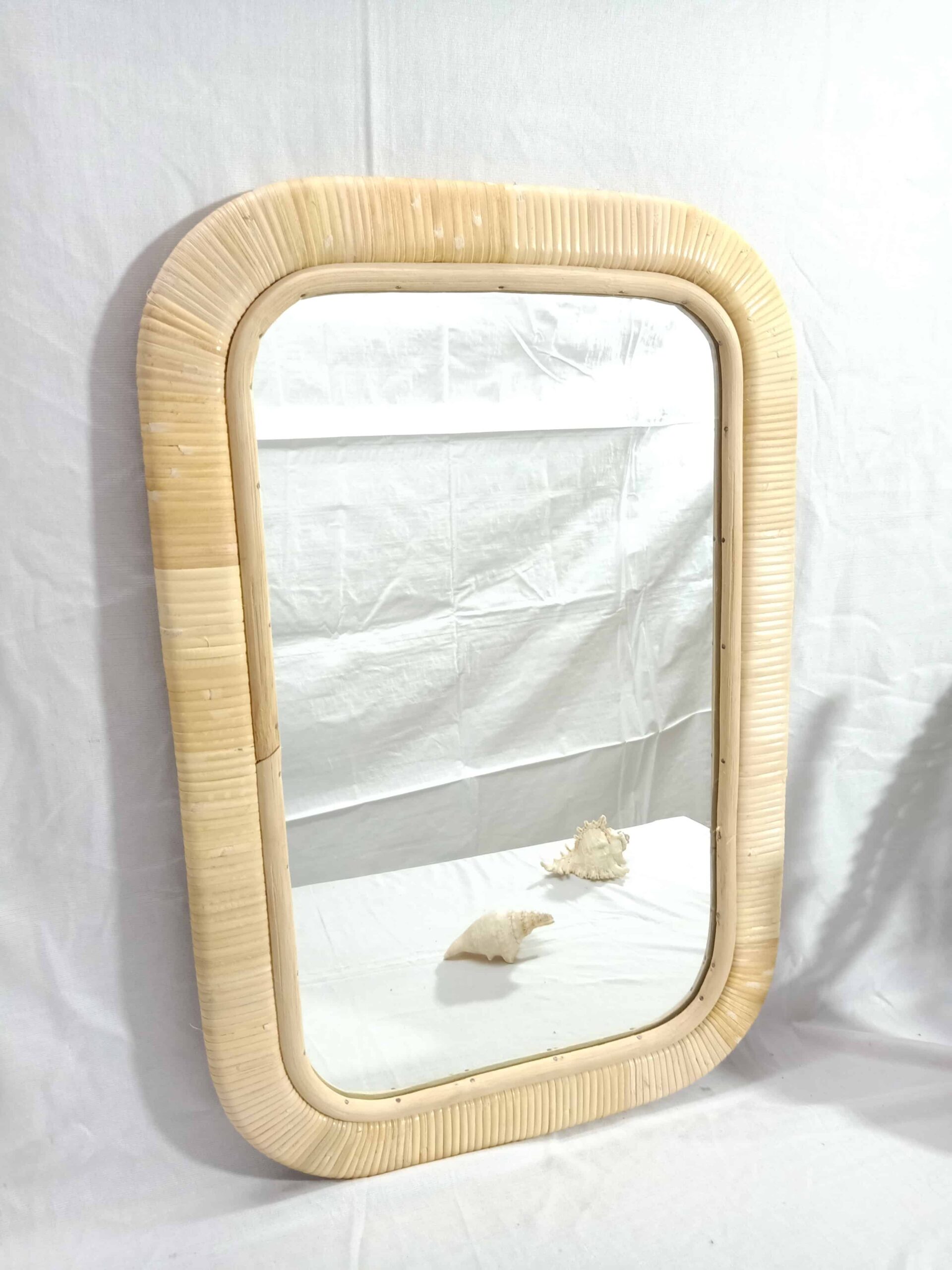 Handmade Rattan Wall Mirror, Real looking Mirror.