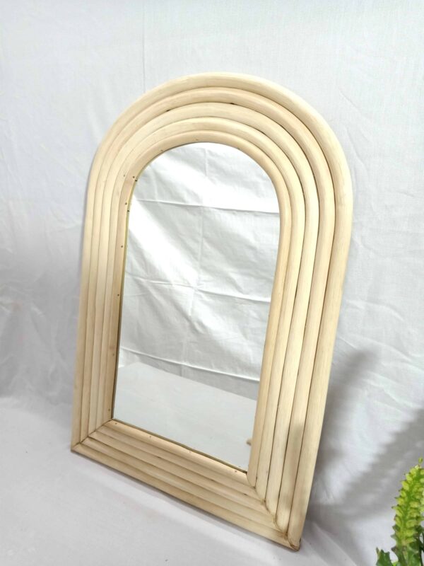 Handmade Rattan Wall Mirror, Real looking Mirror. - Image 2