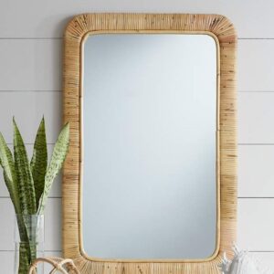 Handmade Rattan Wall Mirror, Real looking Mirror.