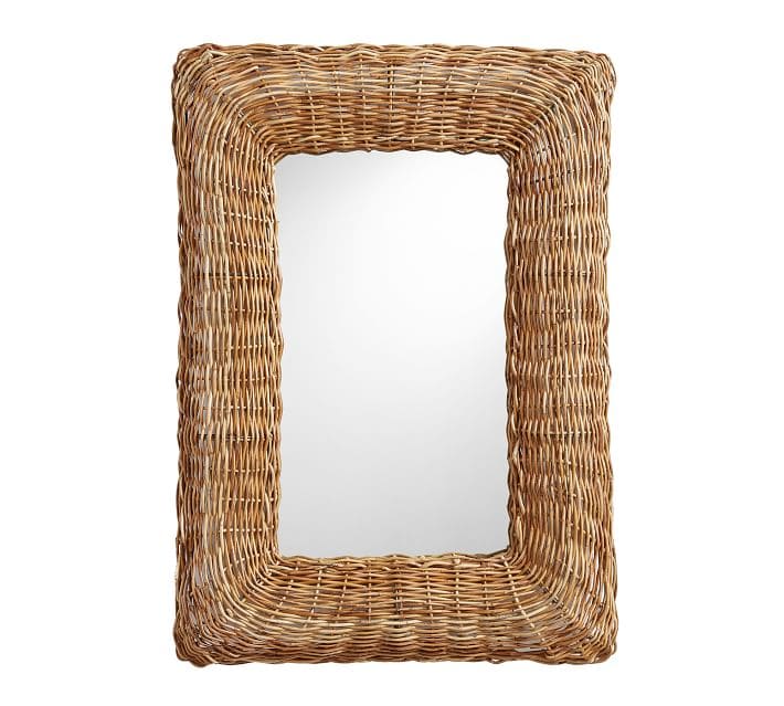 Handmade Rattan Wall Mirror, Real looking Mirror. - Image 3