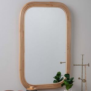Handmade Rattan Wall Mirror, Real looking Mirror.