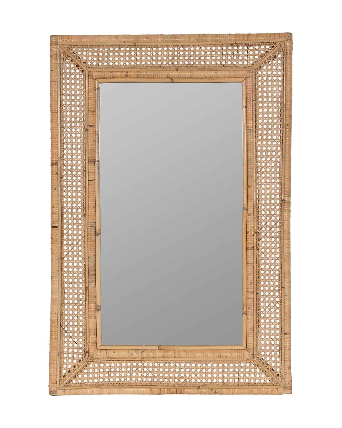 Handmade Rattan Wall Mirror, Real looking Mirror. - Image 2
