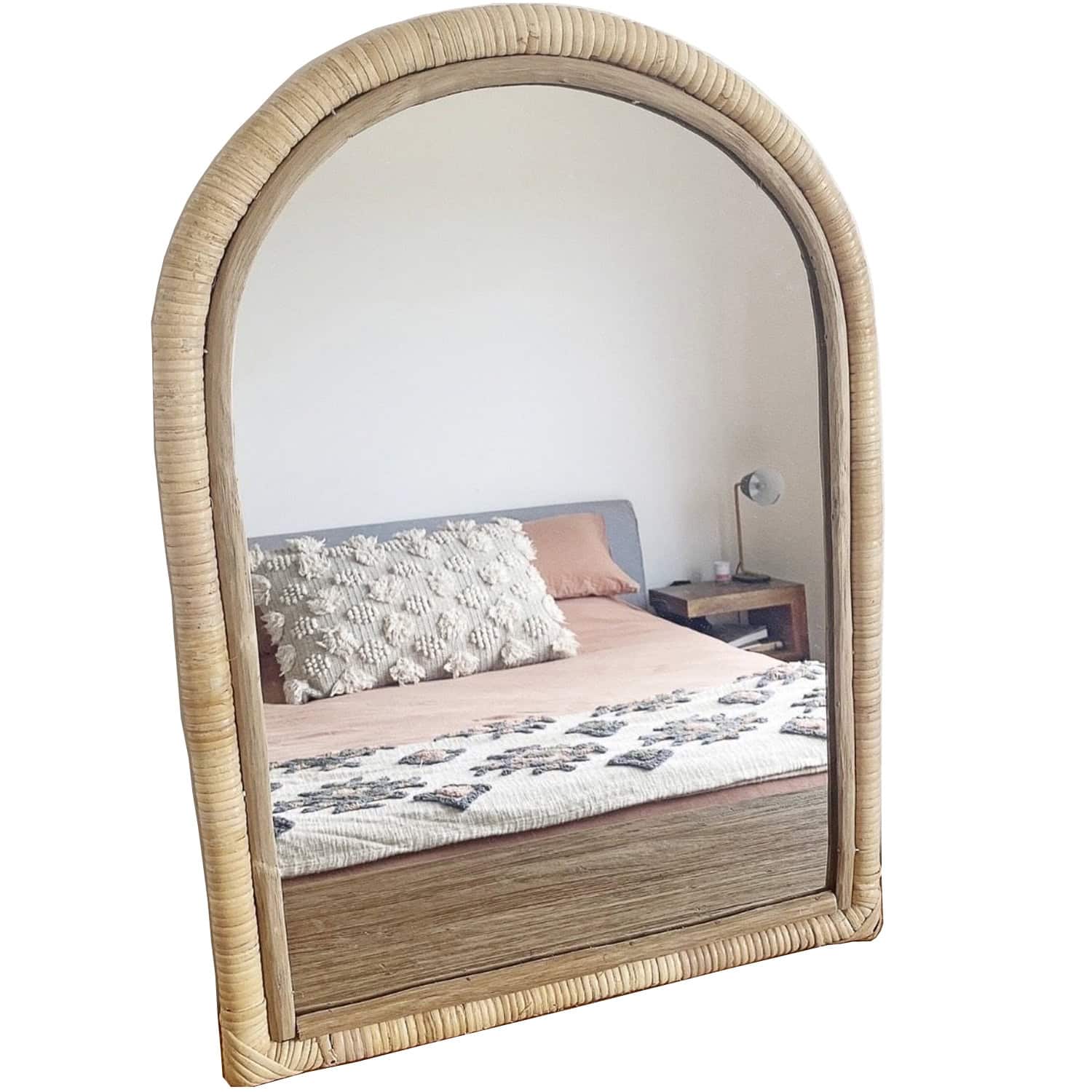 Handmade Rattan Wall Mirror, Real looking Mirror. - Image 3