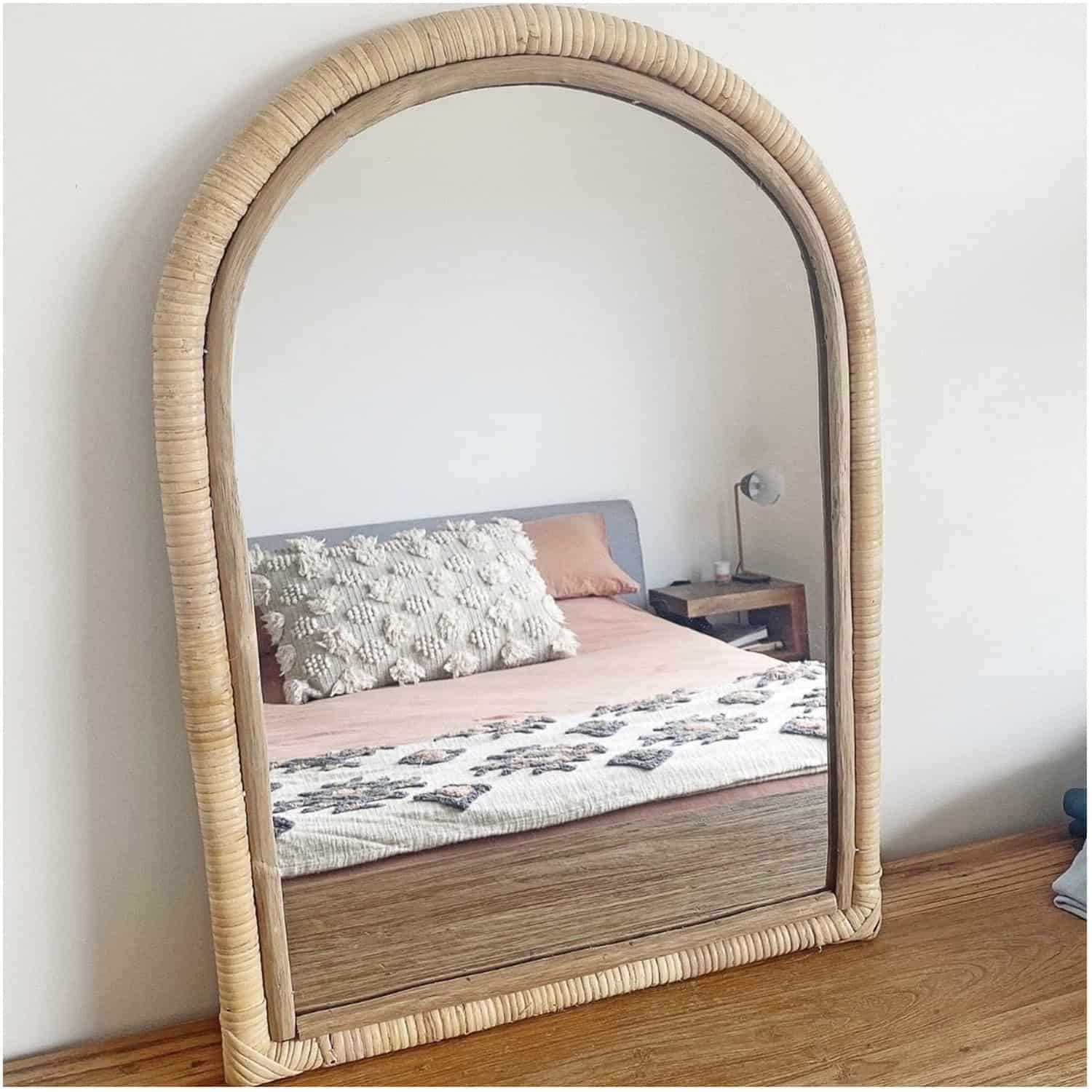Handmade Rattan Wall Mirror, Real looking Mirror.