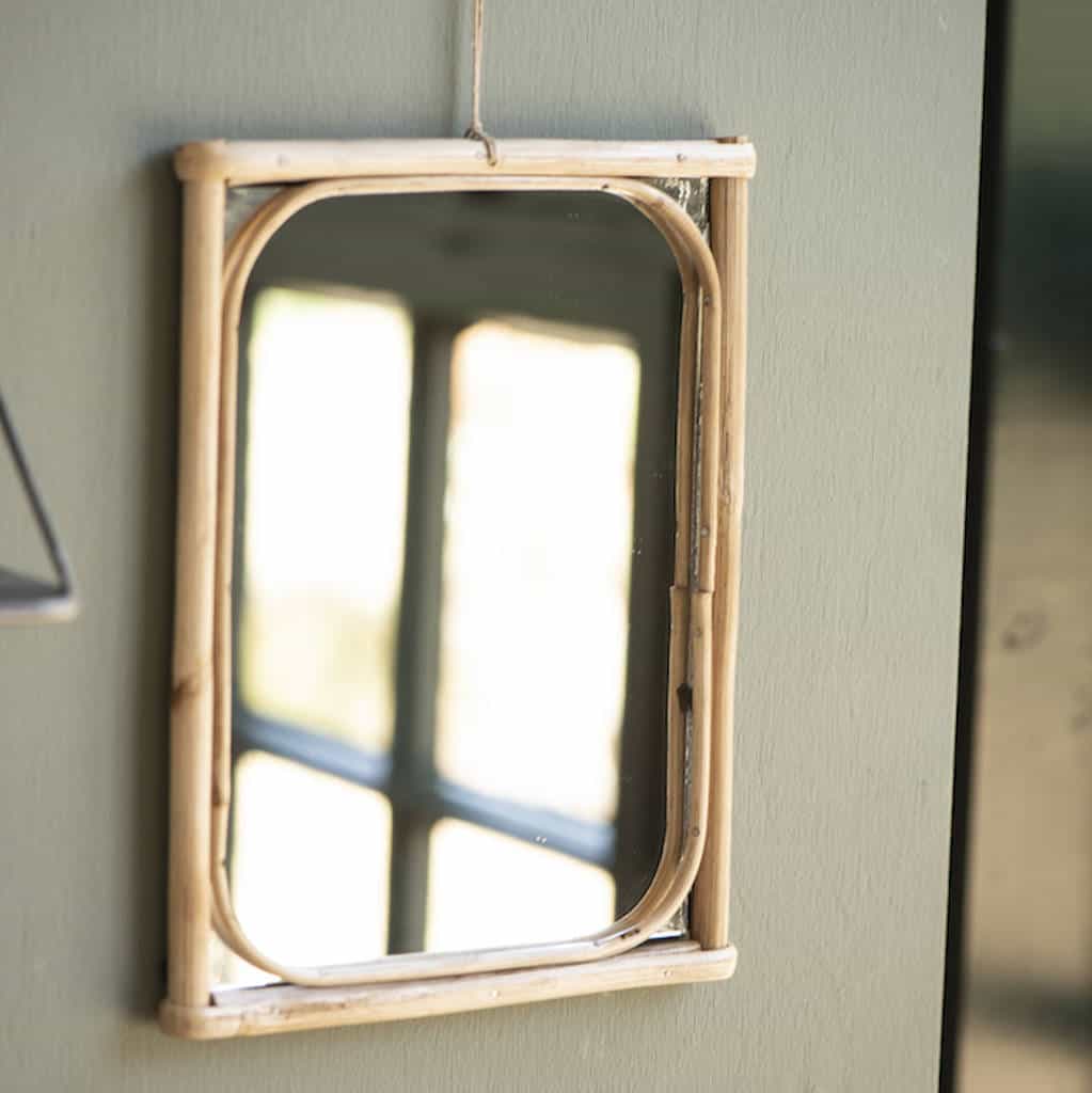 Handmade Rattan Wall Mirror, Real looking Mirror.