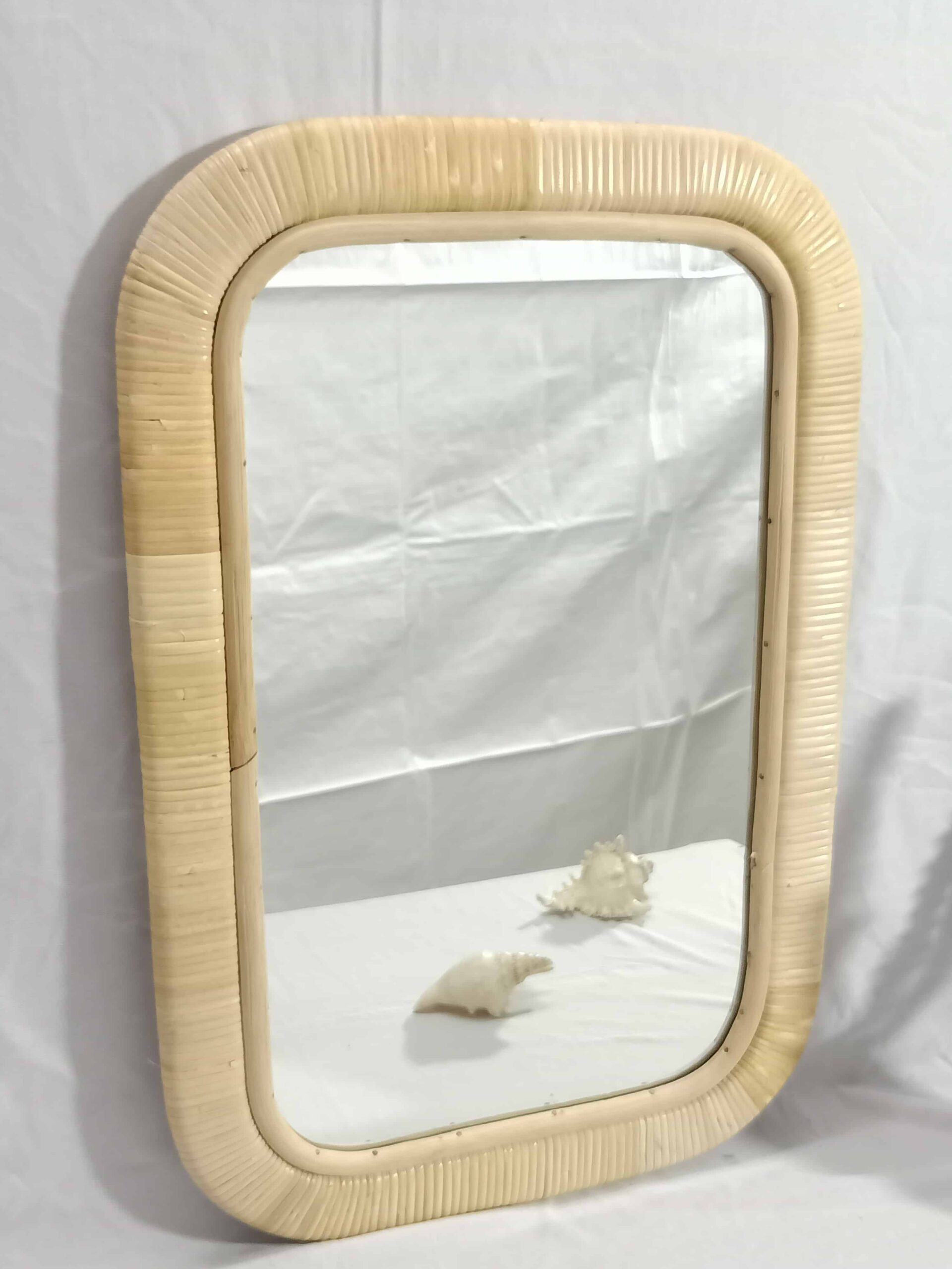 Handmade Rattan Wall Mirror, Real looking Mirror. - Image 3