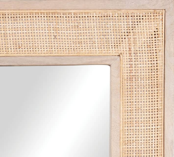 Handmade Rattan Wall Mirror, Real looking Mirror. - Image 2