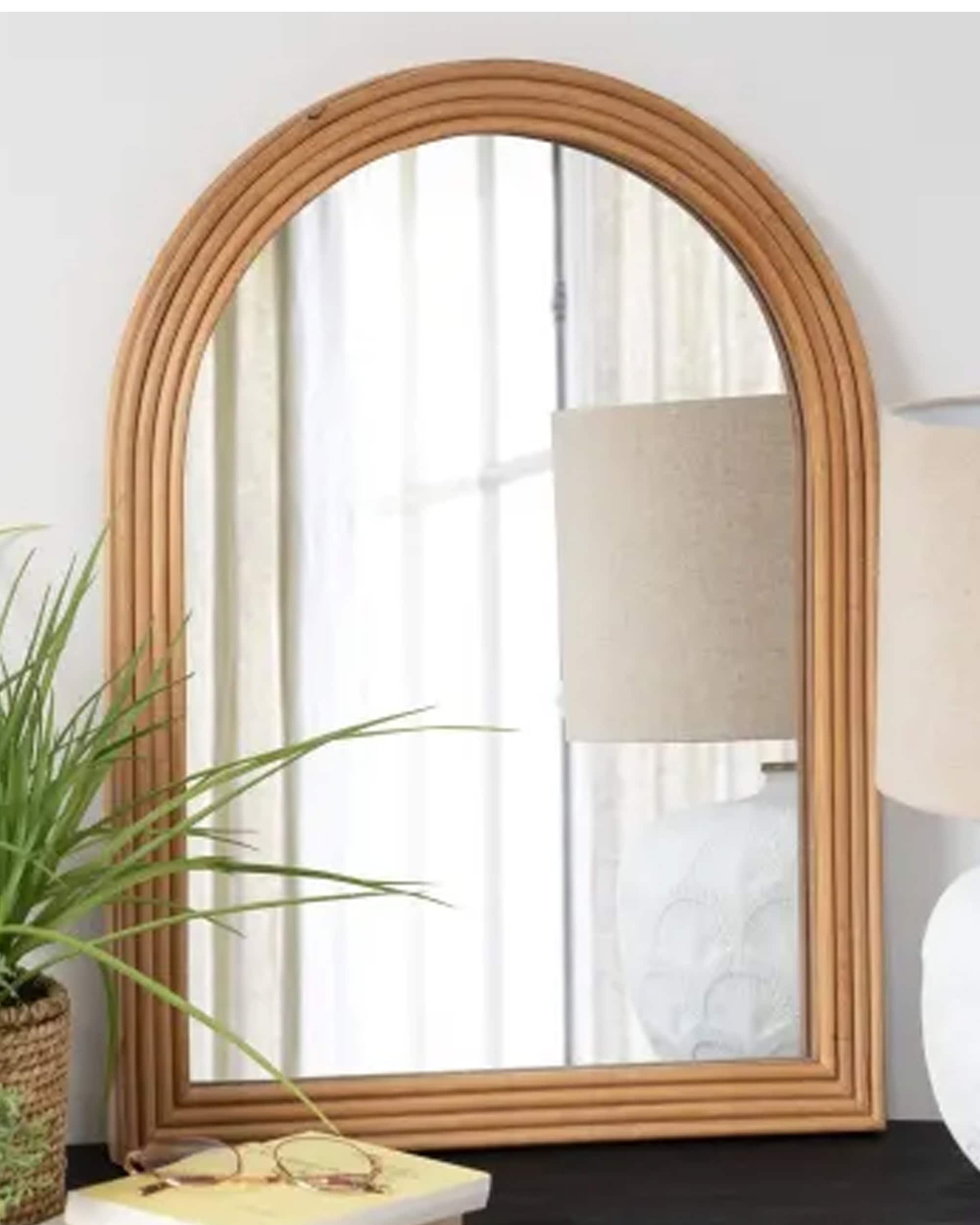 Handmade Rattan Wall Mirror, Real looking Mirror.