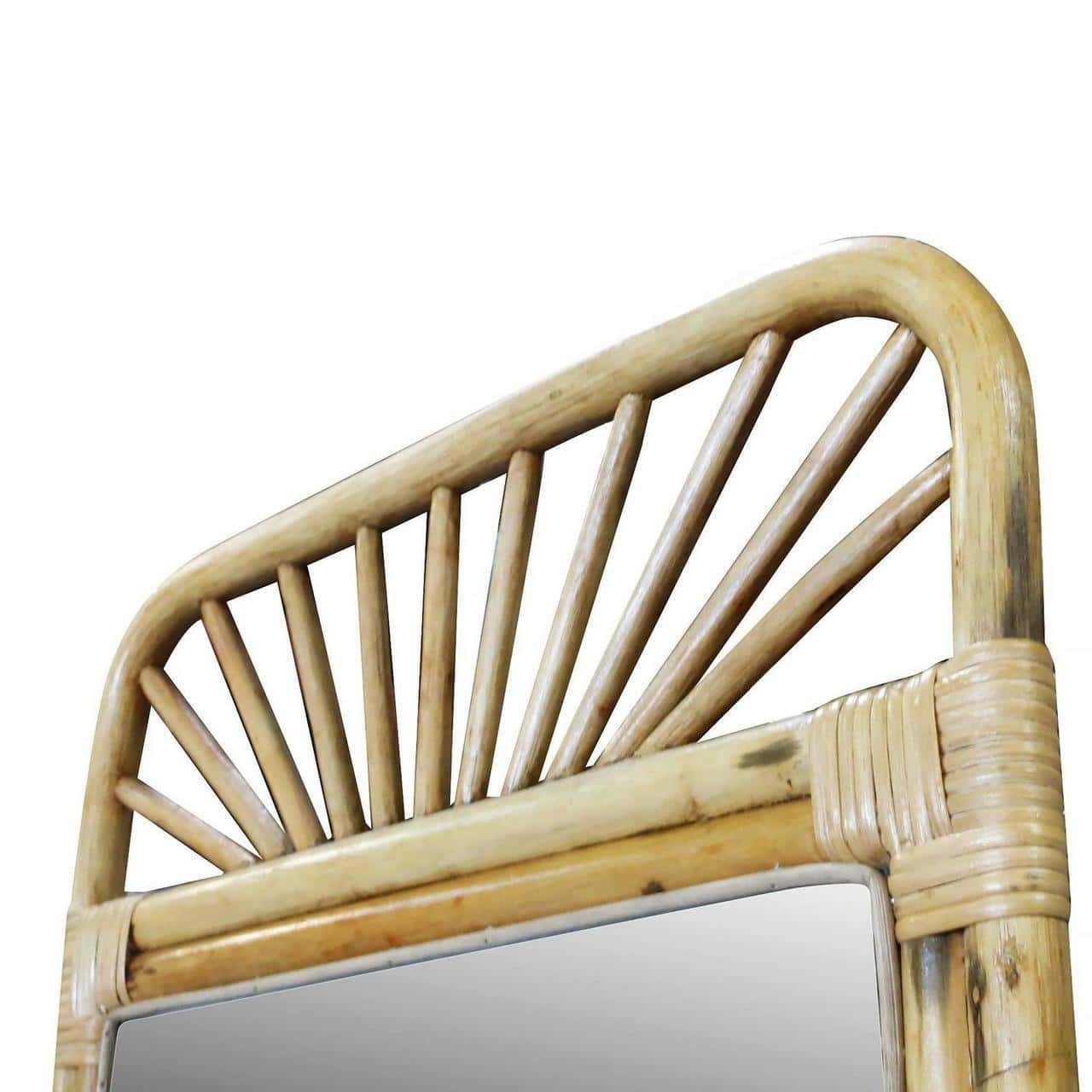 Handmade Rattan Wall Mirror, Real looking Mirror. - Image 2