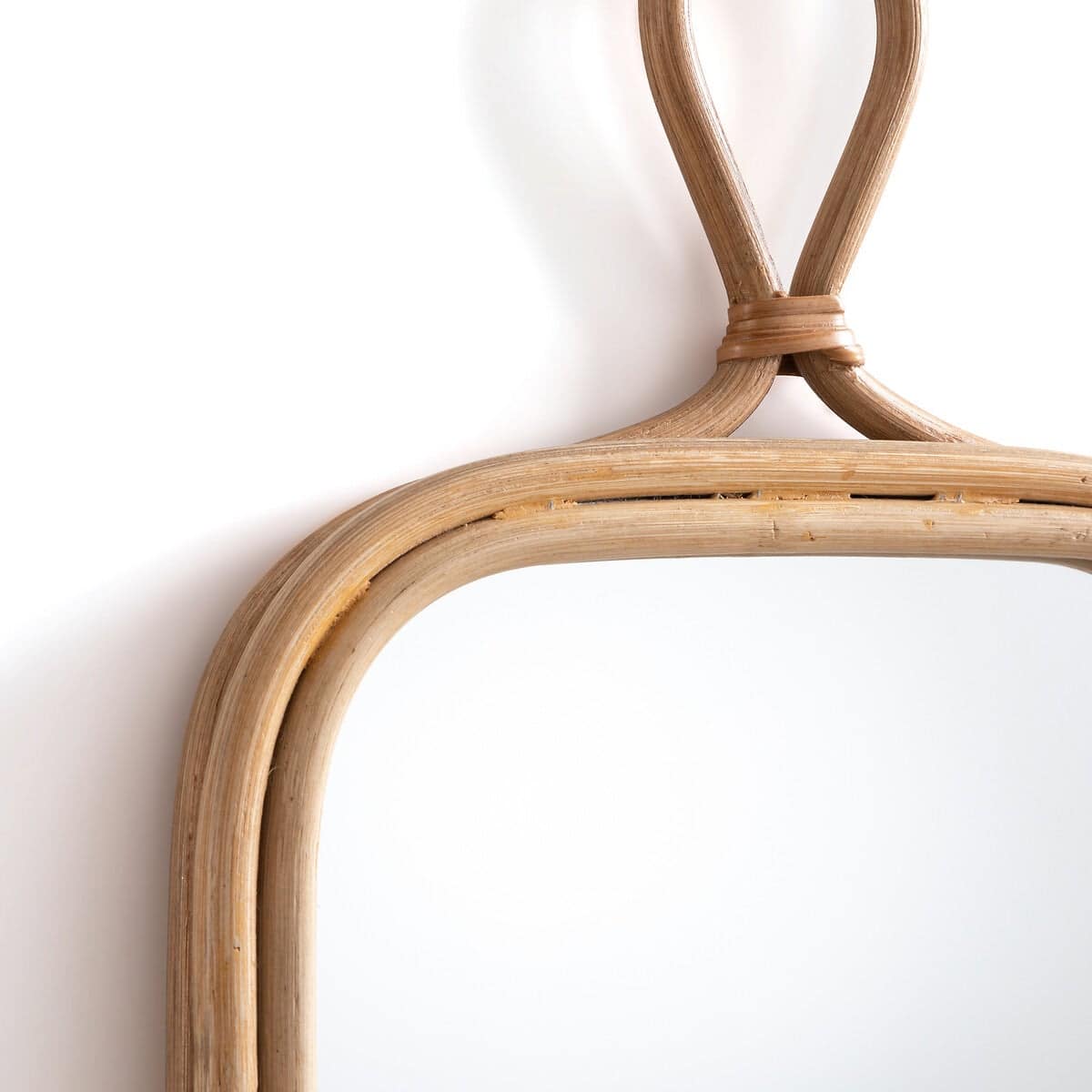 Handmade Rattan Wall Mirror, Real looking Mirror. - Image 2