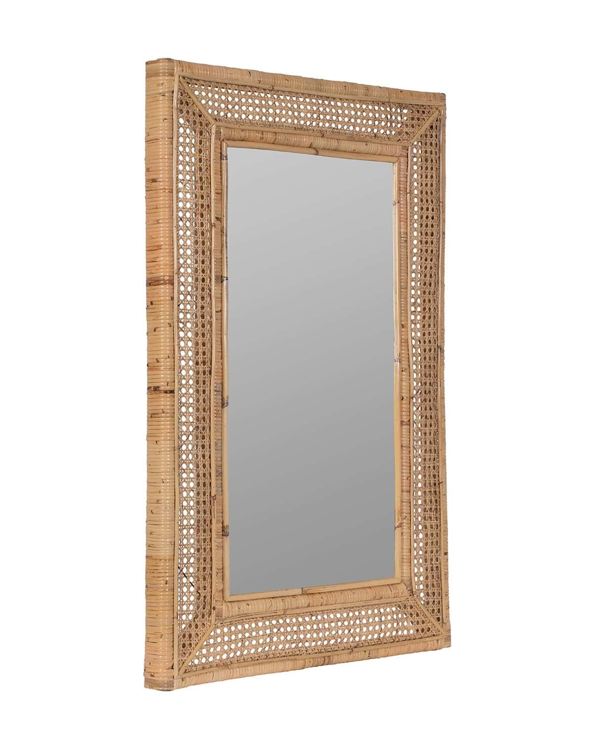 Handmade Rattan Wall Mirror, Real looking Mirror. - Image 4