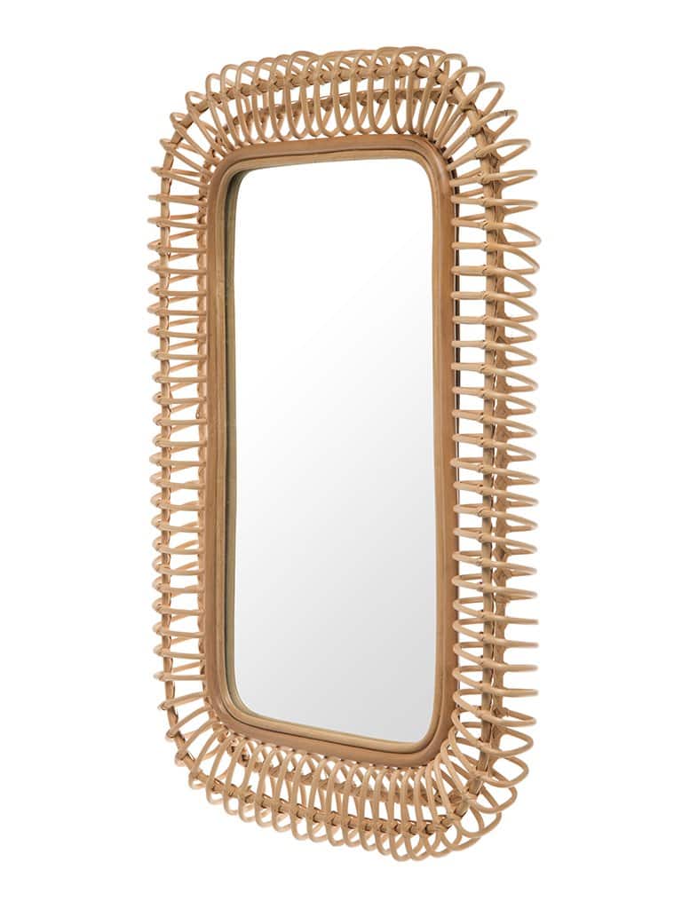 Handmade Rattan Wall Mirror, Real looking Mirror. - Image 2