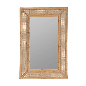 Handmade Rattan Wall Mirror, Real looking Mirror.