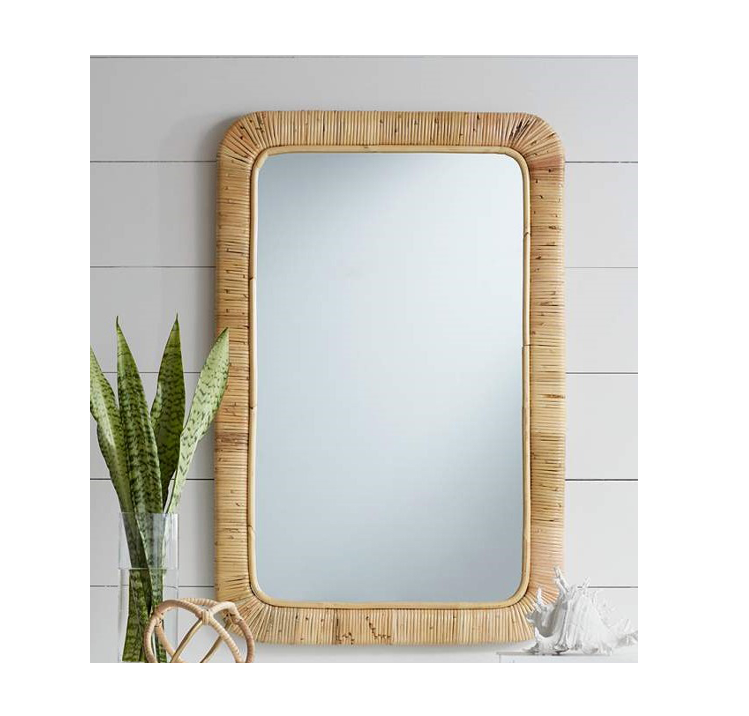 Handmade Rattan Wall Mirror - Image 4