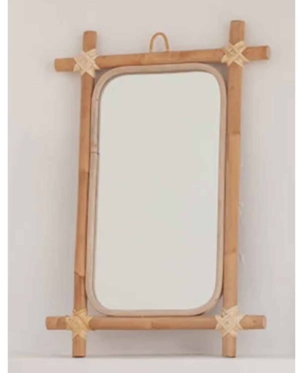 Handmade Rattan Wall Mirror, Real looking Mirror.