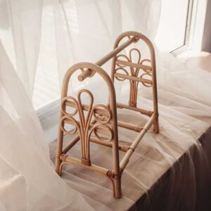 Rattan Clothing Rack with Hangers