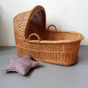 Handmade Rattan Baby Crib