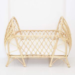 Handmade Rattan Baby Crib