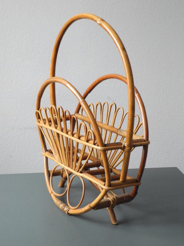 Handmade Rattan Magazine Rack - Image 2
