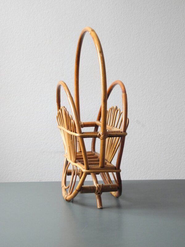 Handmade Rattan Magazine Rack - Image 3