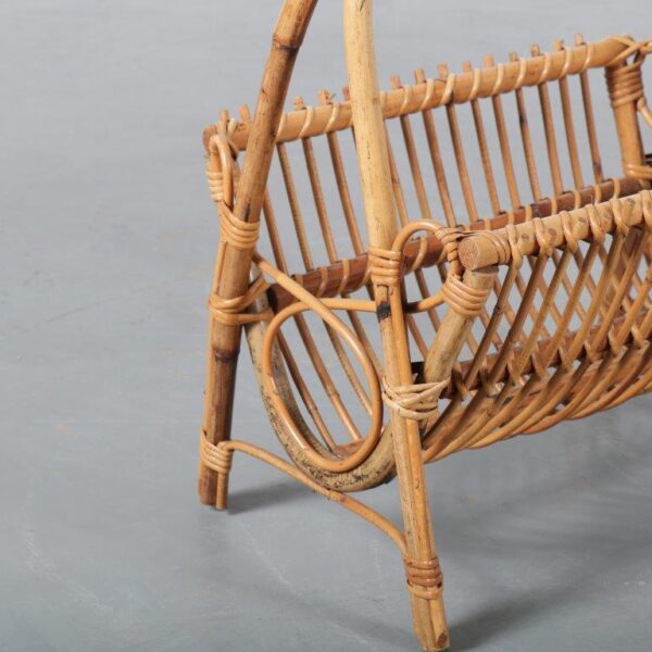 Handmade Rattan Magazine Rack - Image 2
