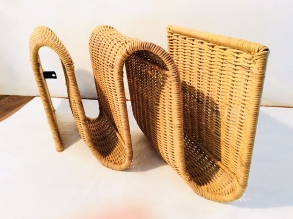 Handmade Rattan Magazine Rack - Image 6