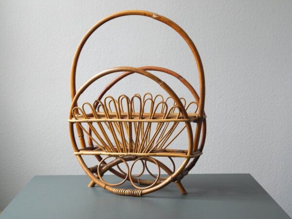 Handmade Rattan Magazine Rack - Image 8