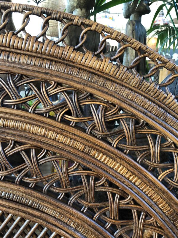 Handmade Rattan Peacock Double Chair - Image 4