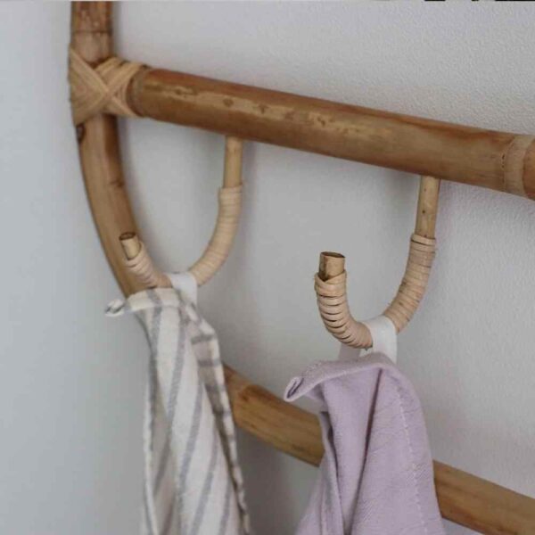 Handmade Rattan Wall Hooks (Set of 2) - Image 3