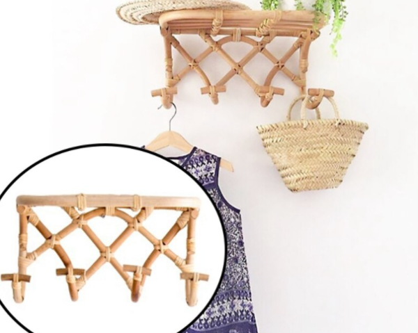 Handmade Rattan Wall Hooks - Image 3