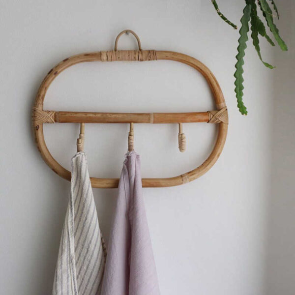 Handmade Rattan Wall Hooks (Set of 2) - Image 5