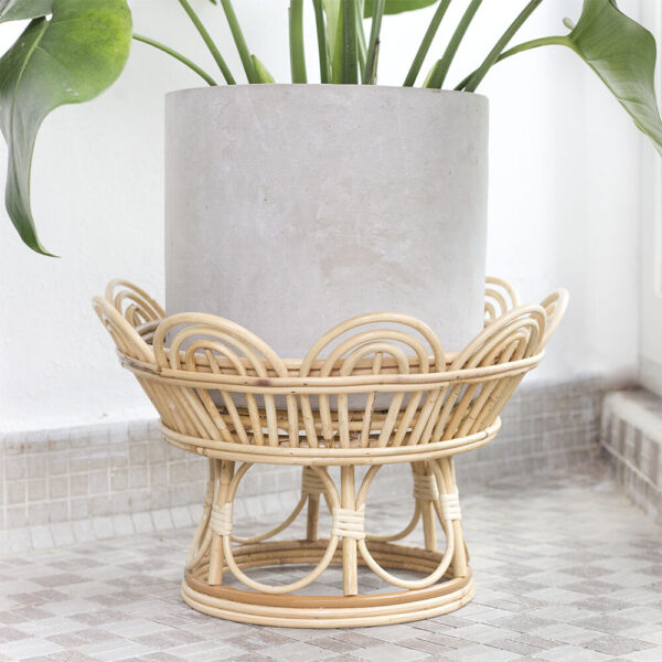 Handmade Rattan Plant Stand | Rattan Planter - Image 2
