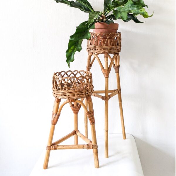 Handmade Rattan Plant Stand | Rattan Planter - Image 2