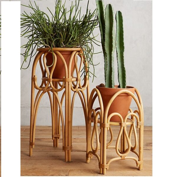 Handmade Rattan Plant Stand | Rattan Planter - Image 2